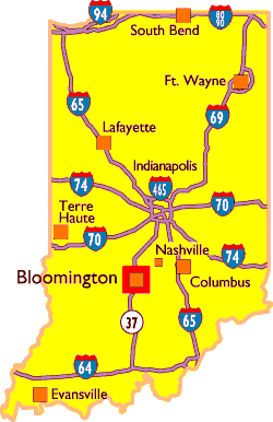 Map of Indiana Interstate Highways